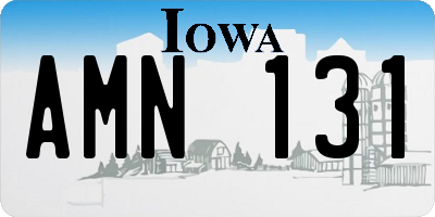 IA license plate AMN131