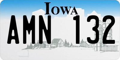 IA license plate AMN132
