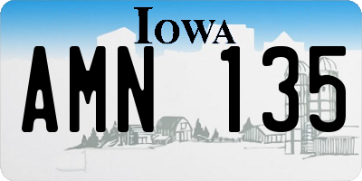 IA license plate AMN135