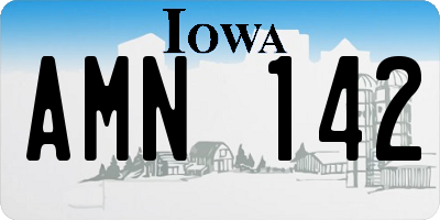 IA license plate AMN142