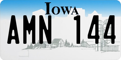 IA license plate AMN144