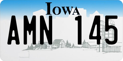 IA license plate AMN145