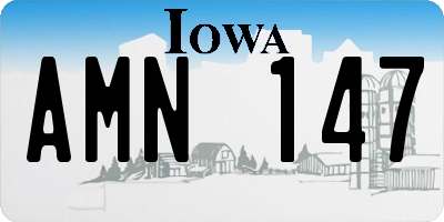 IA license plate AMN147