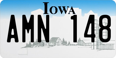 IA license plate AMN148