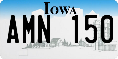 IA license plate AMN150