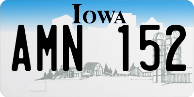 IA license plate AMN152