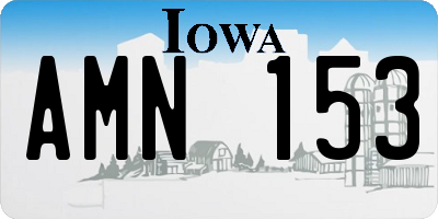IA license plate AMN153