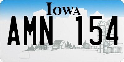 IA license plate AMN154