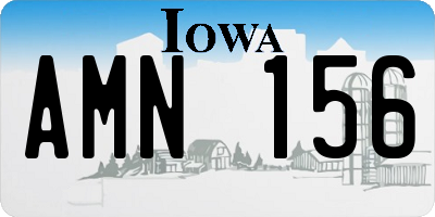 IA license plate AMN156