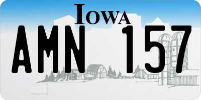 IA license plate AMN157
