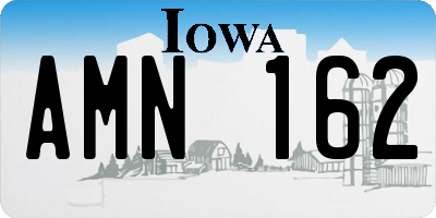 IA license plate AMN162