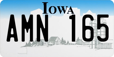 IA license plate AMN165