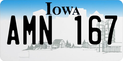 IA license plate AMN167