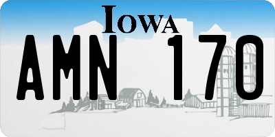 IA license plate AMN170