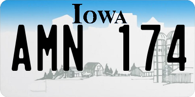 IA license plate AMN174