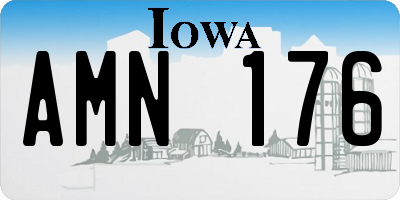 IA license plate AMN176