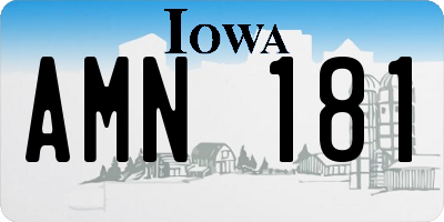 IA license plate AMN181