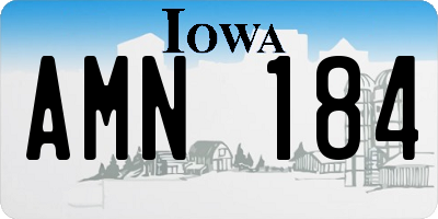 IA license plate AMN184
