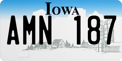 IA license plate AMN187