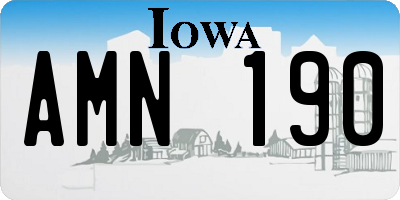 IA license plate AMN190