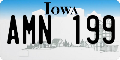 IA license plate AMN199