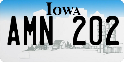 IA license plate AMN202
