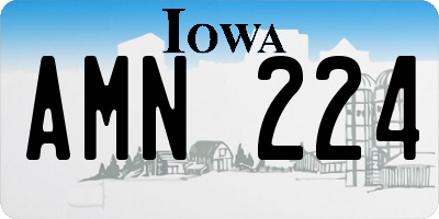 IA license plate AMN224