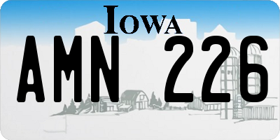 IA license plate AMN226