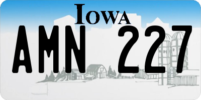 IA license plate AMN227