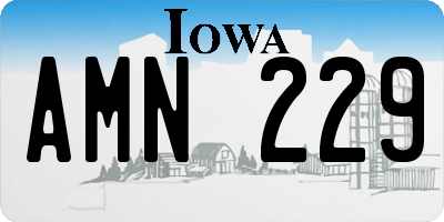 IA license plate AMN229