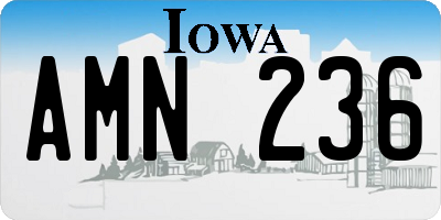 IA license plate AMN236
