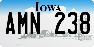 IA license plate AMN238