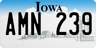 IA license plate AMN239