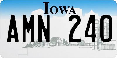 IA license plate AMN240
