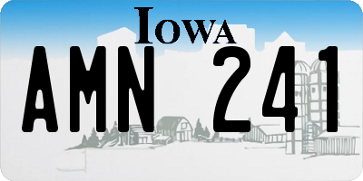 IA license plate AMN241