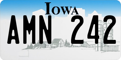 IA license plate AMN242