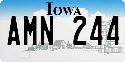 IA license plate AMN244