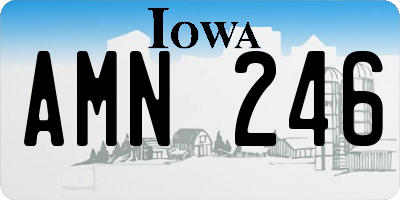 IA license plate AMN246