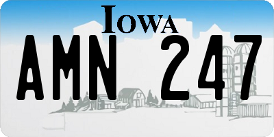 IA license plate AMN247