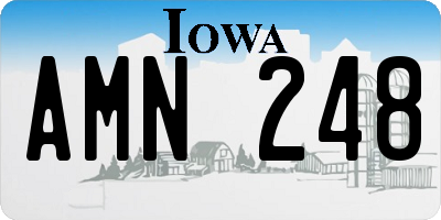 IA license plate AMN248