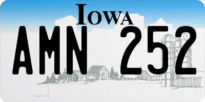 IA license plate AMN252