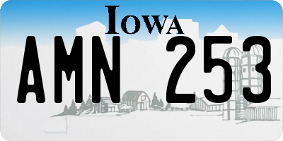 IA license plate AMN253