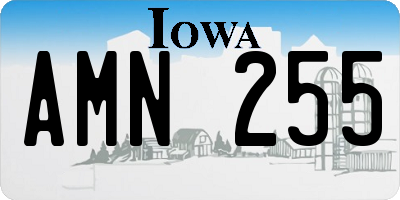 IA license plate AMN255