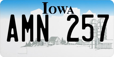 IA license plate AMN257