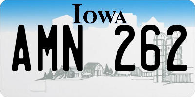 IA license plate AMN262