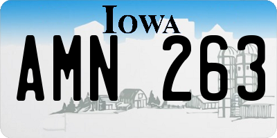 IA license plate AMN263