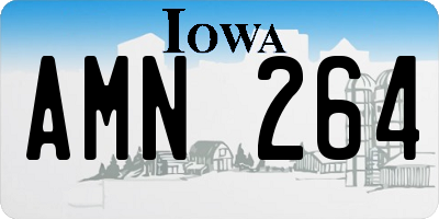 IA license plate AMN264