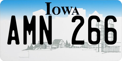 IA license plate AMN266