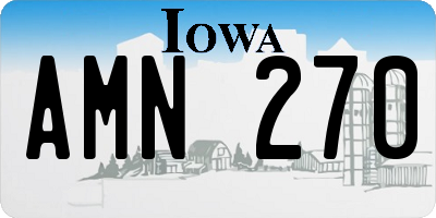 IA license plate AMN270