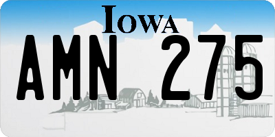 IA license plate AMN275